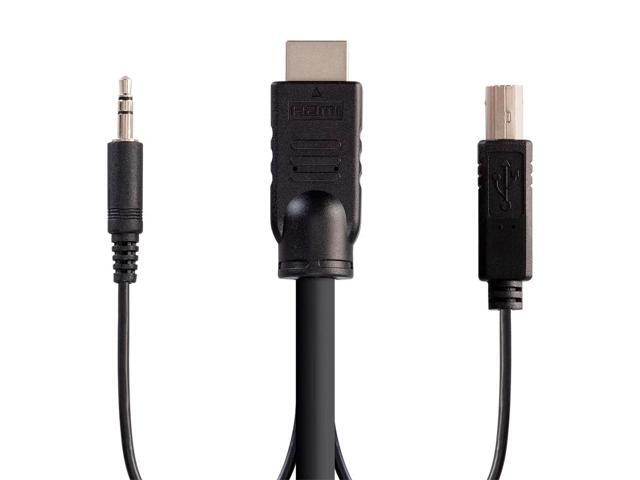 Monoprice HDMI USB 3.5mm Audio Combo Cable - 10 Feet 4K@60Hz HDR for KVM Switches - Switch Series - image 6