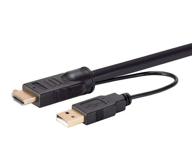 Monoprice HDMI USB Combo Cable - 10 Feet - Black 4K@60Hz, High Dynamic Range (HDR) For KVM Switches - Switch Series