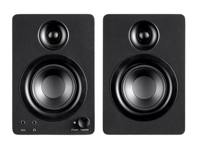 Monoprice DT-3 50-Watt Multimedia Desktop Powered Speakers, 40 Watts RMS, Near Field Frequency Response, For Mobile, Computer, and Audio Equipment