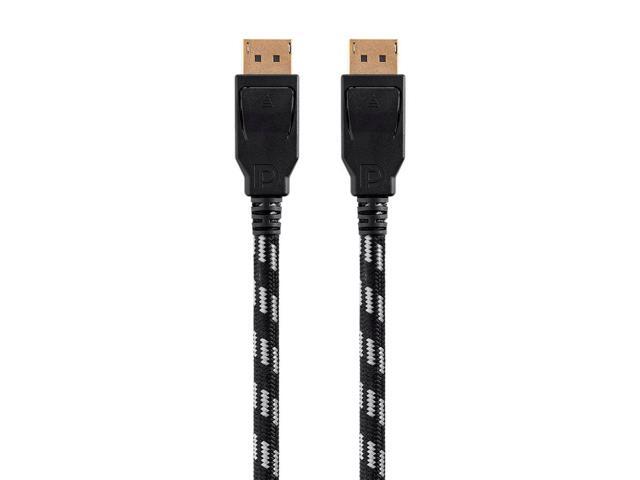 Monoprice Braided DisplayPort 1.4 Cable - 1.5 Feet - Gray 32.4Gbps, HBR3, HDR, DSC, 8K@60Hz UHD, Compatible for Gaming Monitor, TV, PC, Laptop...