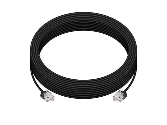 Monoprice Micro SlimRun Cat6 Ethernet Patch Cable - 50 Feet - Black, Stranded, 550MHz, UTP, Pure Bare Copper Wire, 32AWG