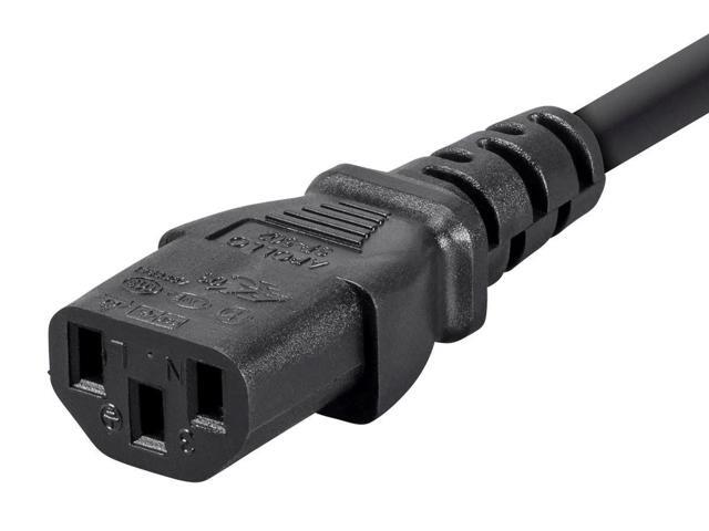 Monoprice Extension Cord - 25 Feet - Black IEC 60320 C14 to IEC 60320 C13, 16AWG, 3-Prong, For Powering Computers, Monitors, and other Peripherals