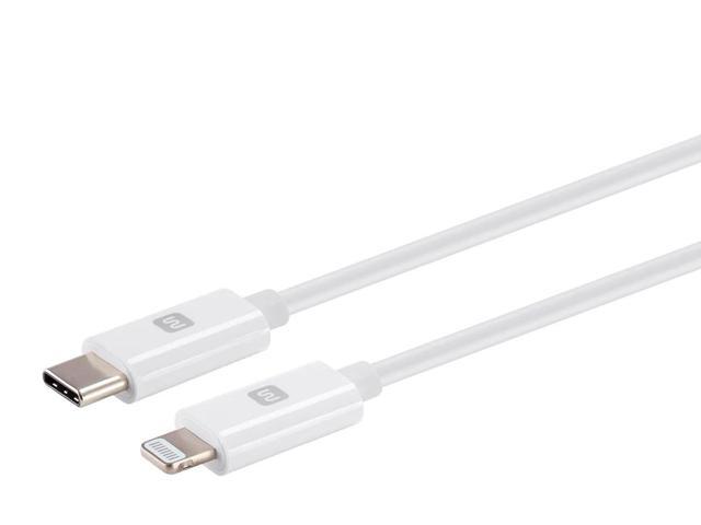 Monoprice Apple MFi Certified Lightning to USB Type-C and Sync Cable - 3 Feet - White, Compatible with iPod, iPhone, iPad with Lightning Connector