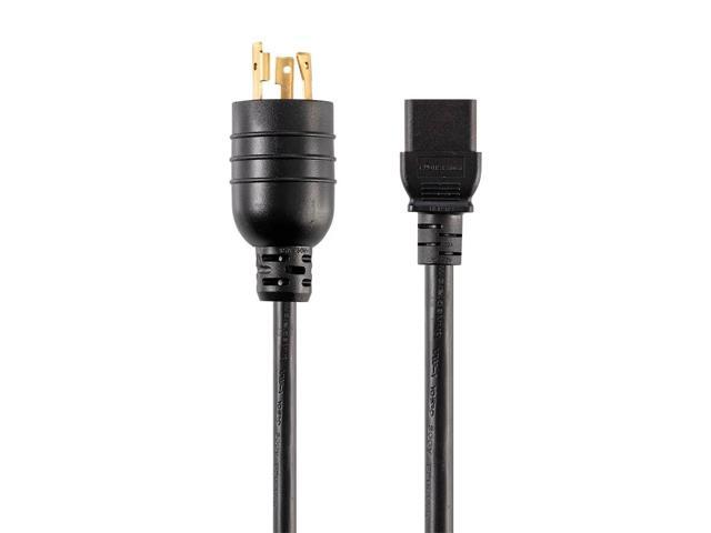 Monoprice Heavy Duty Extension Cord - 6 Feet - Black NEMA L6-20P to IEC 60320 C19, For Computers, Servers, Monitors to a PDU or UPS in Data Center