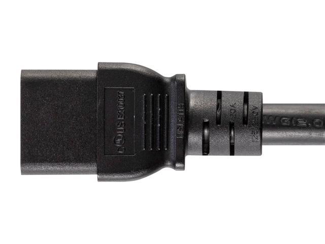 Monoprice Heavy Duty Extension Cord - 6 Feet - Black NEMA L6-20P to IEC 60320 C19, For Computers, Servers, Monitors to a PDU or UPS in Data Center