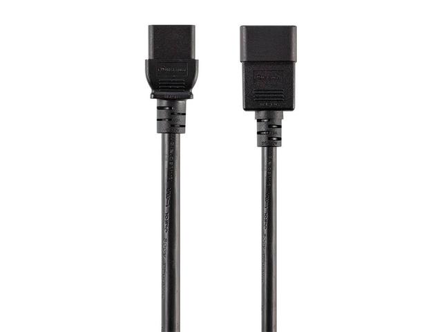 Monoprice Heavy Duty Extension Cord - 8 Feet - Black IEC 60320 C20 to IEC 60320 C19, For Powering Servers, Routers, & other High-Output Network...