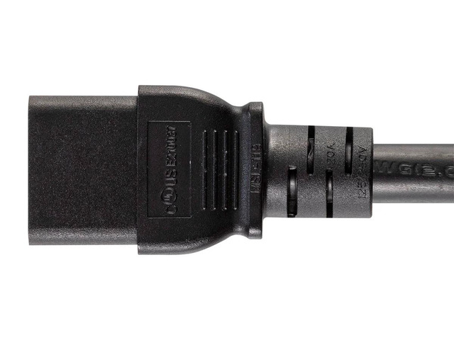 Monoprice Heavy Duty Extension Cord - 8 Feet - Black IEC 60320 C20 to IEC 60320 C19, For Powering Servers, Routers, & other High-Output Network...