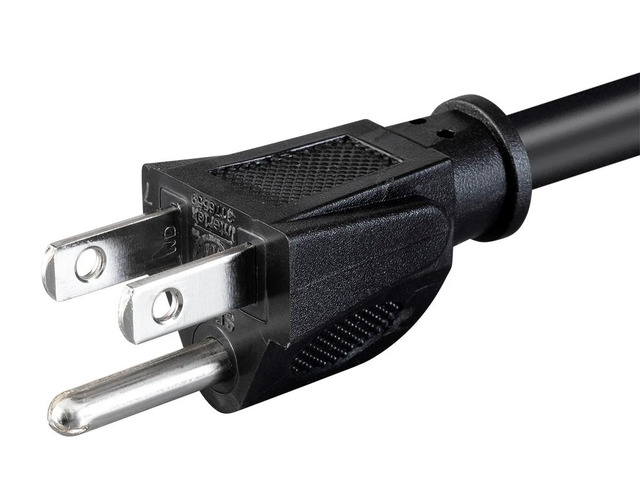 Monoprice Power Cord - 3 Feet - Black, NEMA 5-15P to IEC 60320 C19, 14AWG, 15A, 3-Prong, For Powering Computers, Servers, And Other Network Devices