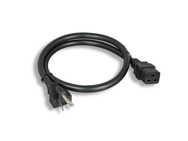 Monoprice Heavy Duty Extension Cord - 3ft - Black, NEMA 6-20P to IEC 60320 C19, For Computers, Servers, and Monitors to a PDU or UPS in a Data Center