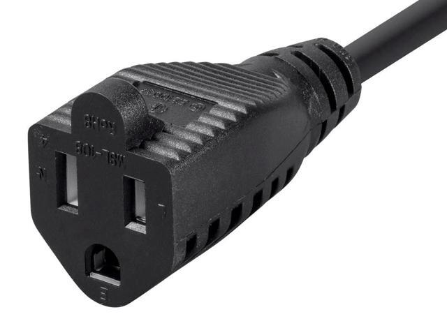 Monoprice Desktop Computer Power Cord - 3ft - Black, IEC 60320 C14 to NEMA 5-15R, For Computers, Servers, & Monitors to a PDU or UPS in a Data Center