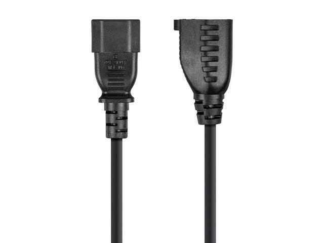 Monoprice Desktop Computer Power Cord - 3ft - Black, IEC 60320 C14 to NEMA 5-15R, For Computers, Servers, & Monitors to a PDU or UPS in a Data Center