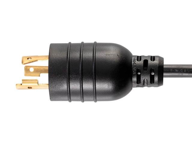 Monoprice Heavy Duty Extension Cord - 6 Feet - Black NEMA L6-20P to IEC 60320 C13, 14AWG, 15A, SJT, 250V, For High-Density Data Environments