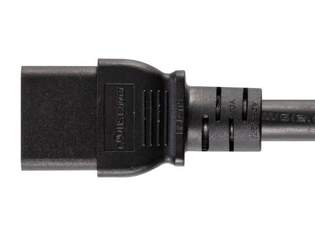 Monoprice Heavy Duty Extension Cord - 6 Feet - Black NEMA 6-20P to IEC 60320 C19, For Computers, Servers, and Monitors to a PDU or UPS in a Data...