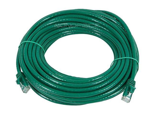 Monoprice Cat6 Ethernet Patch Cable - 50 Feet - Green Network Internet Cord - RJ45, Stranded, 550Mhz, UTP, Pure Bare Copper Wire, 24AWG -...