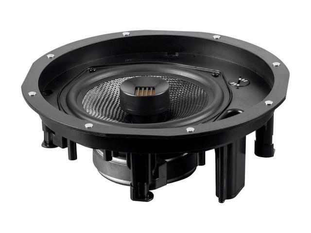 Monoprice Amber 2-Way Carbon Fiber Ceiling Speakers - 6.5 Inch With Magnetic Grille And Ribbon Tweeter (Pair)