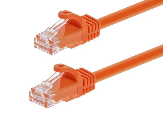 Monoprice Cat5e Ethernet Patch Cable - 7 Feet - Orange Network Internet Cord - Snagless RJ45, Stranded, 350Mhz, UTP, Pure Bare Copper Wire, 24AWG...