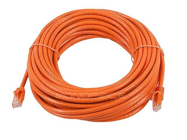 Monoprice Cat6 Ethernet Patch Cable - 50 Feet - Orange Network Internet Cord - RJ45, Stranded, 550Mhz, UTP, Pure Bare Copper Wire, 24AWG -...