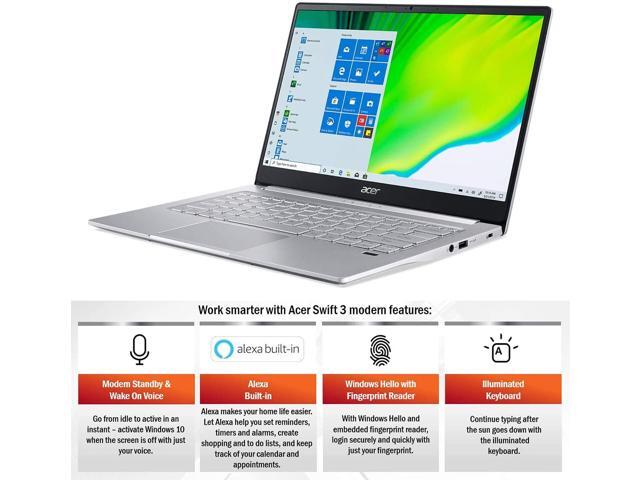 Acer Swift 3 Thin & Light Laptop, 14' Full HD IPS, AMD Ryzen 7 4700U Octa-Core, Radeon Graphics, 8GB RAM, 1TB NVMe-PCIe SSD, Wi-Fi 6, Backlit...