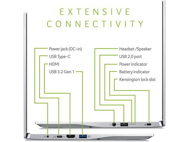 Acer Swift 3 Thin & Light Laptop, 14' Full HD IPS, AMD Ryzen 7 4700U Octa-Core, Radeon Graphics, 8GB RAM, 512GB NVMe-PCIe SSD, Wi-Fi 6, Backlit...
