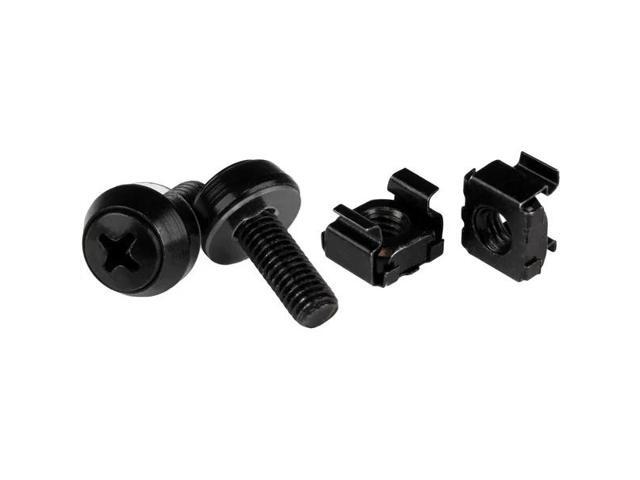 StarTech CABSCREWM62B StarTech. com M6 x 12mm - Screws and Cage Nuts - 100 Pack, Black - M6 Mounting Screws & Cage Nuts for Server Rack & Cabinet -...