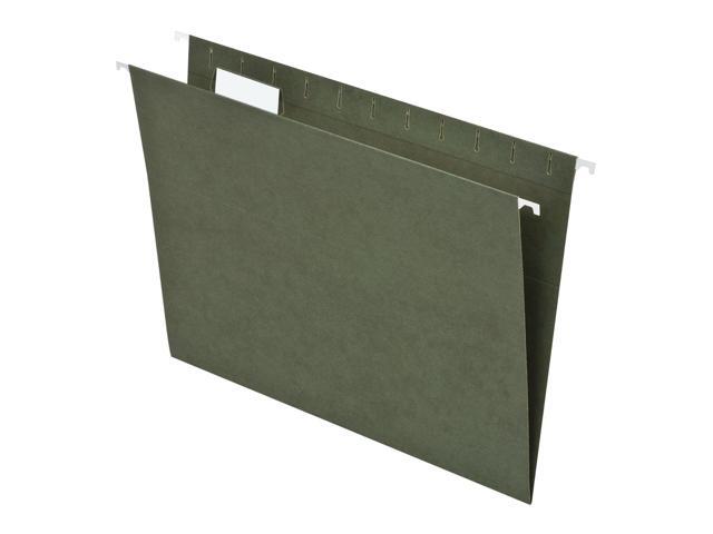 Pendaflex Essentials Colored Hanging Folders 1/5 Tab Letter Standard Green 25/Box 81602
