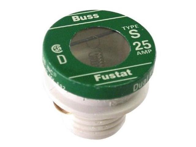 EATON BUSSMANN S-25 Plug Fuse, 25A, 10kA at 125V AC, 4 PK