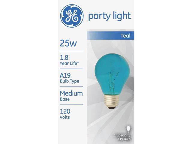 GE 22732 - 25A/TE Standard Transparent Colored Light Bulb