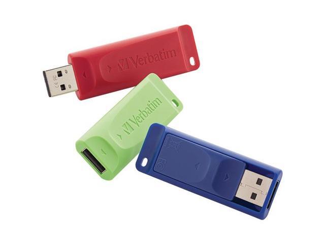 VERBATIM 3PK 4GB USB RED/GRN/BLUE- Part # 97002