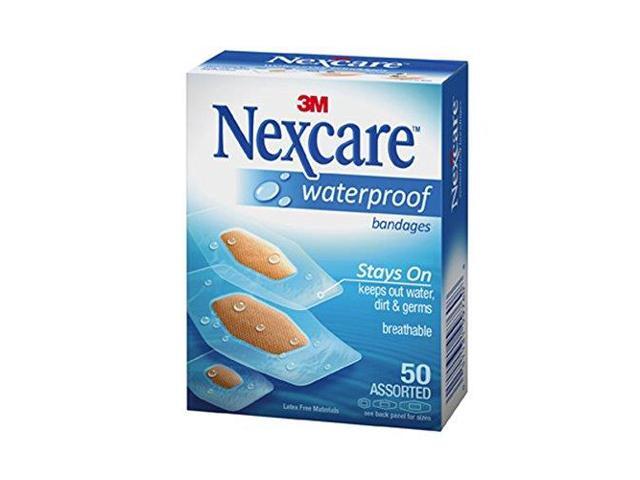 3m Nexcare Waterproof, Clear Bandages, Assorted Sizes, 50/Box 43250