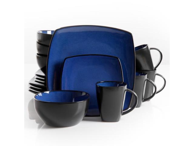 GIBSON 68632.16 SoHo Lounge Stoneware Blue16pc