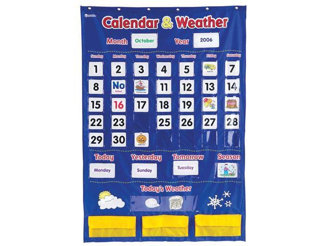 LEARNING RESOURCES CALENDAR AND WEATHER POCKET CHART