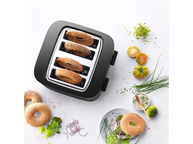 ZWILLING Enfinigy, 4-Slice Toaster with 4 Slots, Extra Wide 1.5' Slots for Bagels and Toast, Black