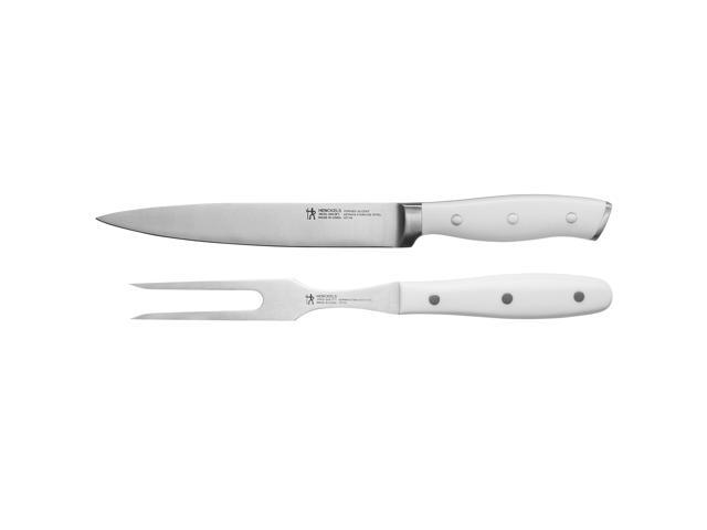 Henckels Forged Accent 2-pc Carving Set - White Handle