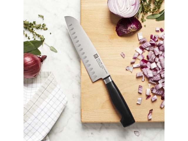 ZWILLING Four Star 7-inch Hollow Edge Santoku Knife