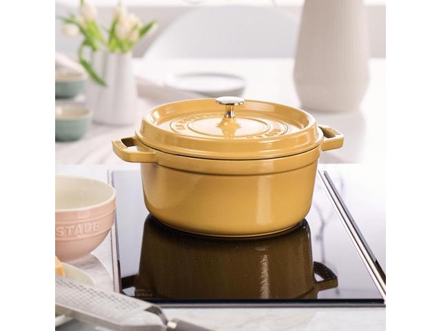 Staub Cast Iron 4-qt Round Dutch Oven - Citron