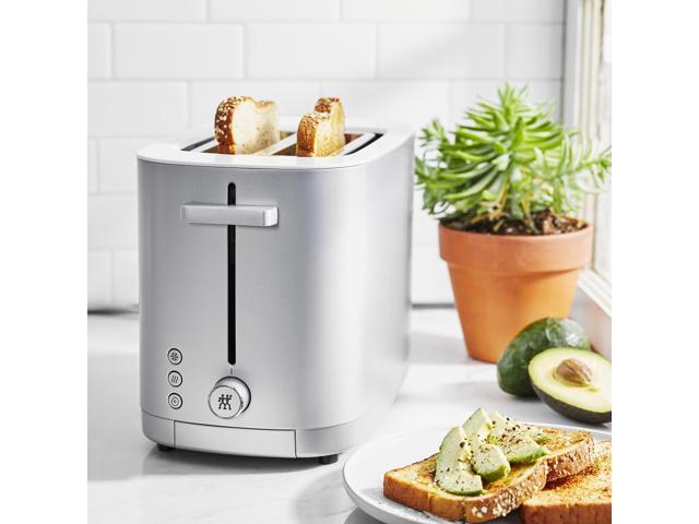ZWILLING Enfinigy, 2-Slice Toaster, Extra Wide 1.5' Slots for Bagels and Toast, Silver