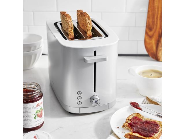 ZWILLING Enfinigy, 2-Slice Toaster, Extra Wide 1.5' Slots for Bagels and Toast, Silver