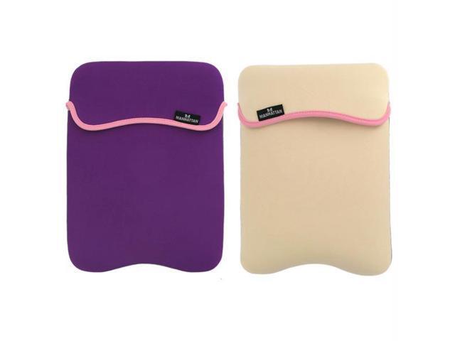 Reversible Notebook Sleeve Fits Most Widescreens Up to 10' - Purple/Cream