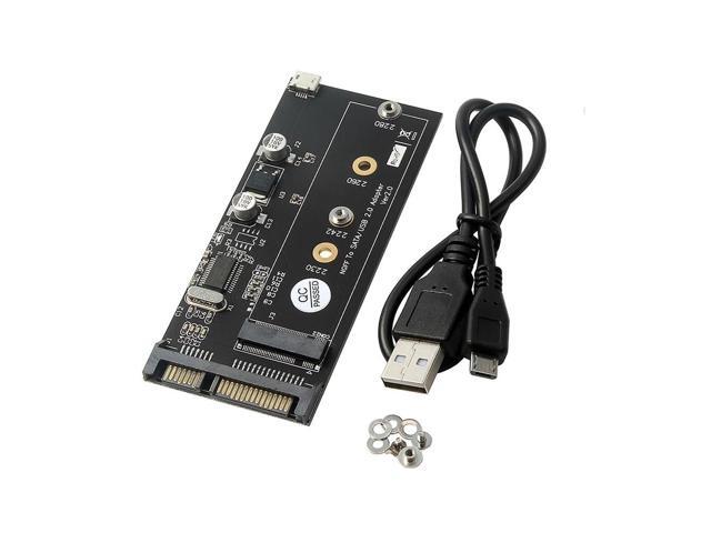 NGFF to SATA/USB2.0 Adapter Card Fit 2230 2242 2260 2280 SSD with B-key/B+M-key Converter Card for SSD with USB Cable