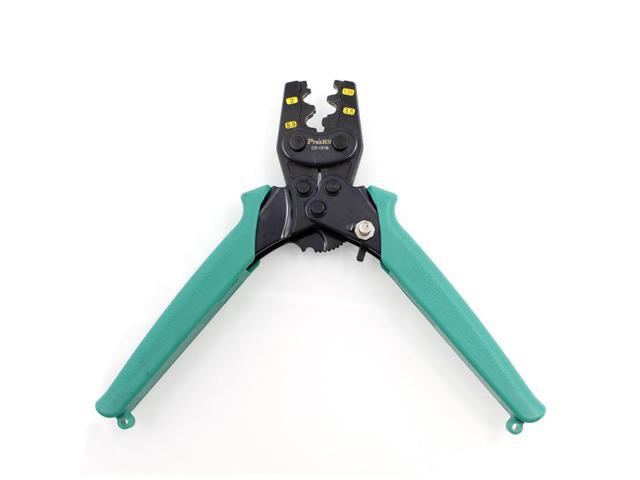 Pro'skit CP-151B Miniature Terminals Ratchet Line Pressing Pliers Tool Automatic Stripping Non-insulated Network Cable Pliers