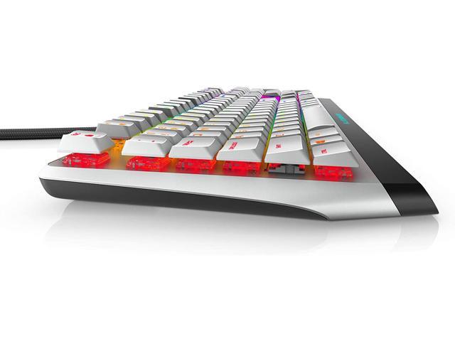 Alienware - AW510K Full-size Wired Mechanical CHERRY MX Low Profile Red Switch Gaming Keyboard with RGB Back Lighting for PC - Lunar Light - image 4
