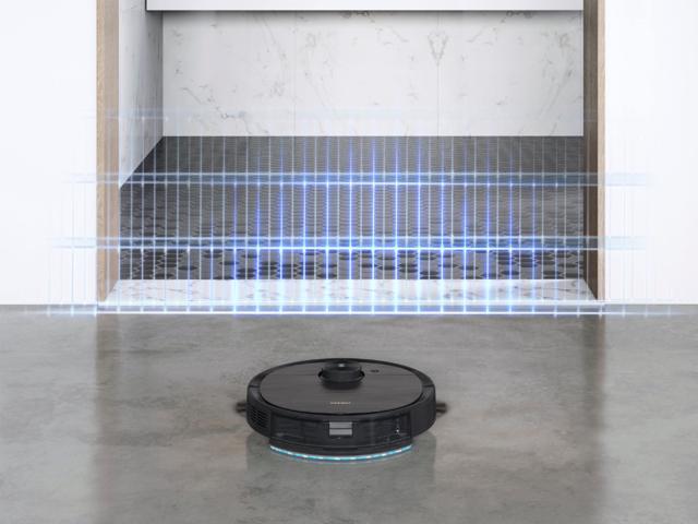 ECOVACS Robotics - DEEBOT OZMO T8 AIVI Robot Vacuum & Mop - Black