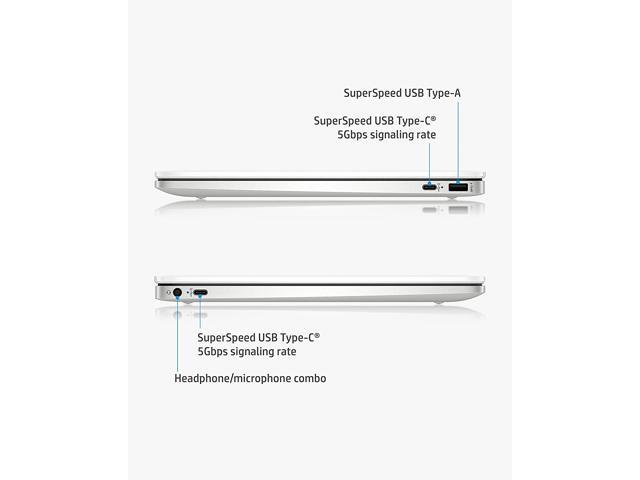 HP Chromebook 14 Laptop, Intel Celeron N4000 Processor, 4 GB RAM, 32 GB eMMC, 14" HD Display, Chrome, Lightweight Computer with Webcam and Dual...