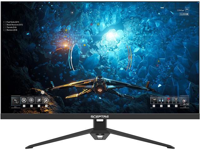 Sceptre IPS 27 inch Gaming LED Monitor up to 165Hz 144Hz 1ms DisplayPort HDMI, FreeSync FPS RTS Build-in Speakers Gunmetal Black 2021 (E275B-FPT165)