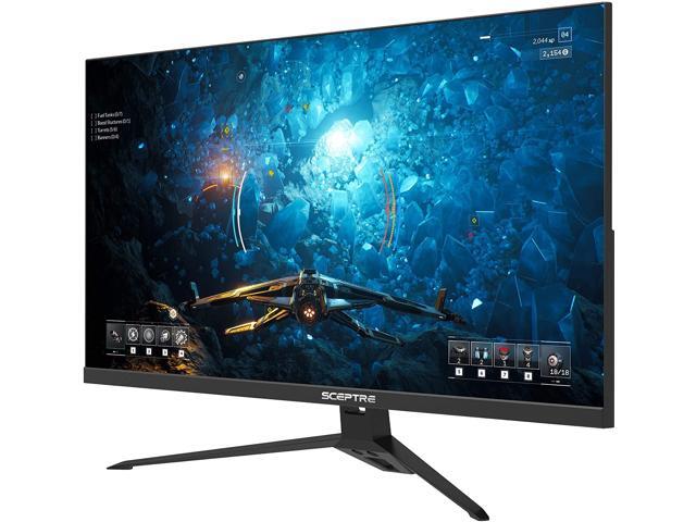 Sceptre IPS 27 inch Gaming LED Monitor up to 165Hz 144Hz 1ms DisplayPort HDMI, FreeSync FPS RTS Build-in Speakers Gunmetal Black 2021 (E275B-FPT165)