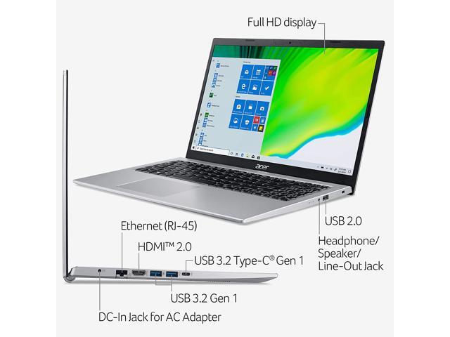 Acer Aspire 5 A515-56-36UT Slim Laptop 15.6' Full HD Display 11th Gen Intel Core i3-1115G4 Processor 4GB DDR4 128GB NVMe SSD WiFi 6 ...