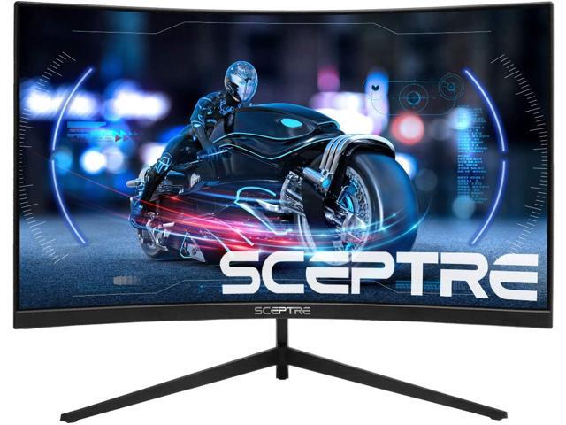 Sceptre Curved 24' Gaming LED Monitor R1200 HDMI DisplayPort 165Hz 144Hz FreeSync G-Sync Compatible, Edgeless Build-in Speakers Machine Black 2021...