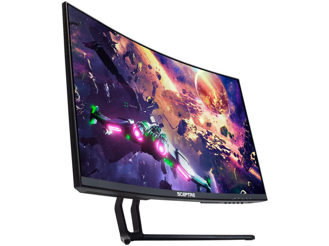 Sceptre Curved 27' 240Hz Gaming Monitor 1920 x 1080p 1ms AMD FreeSync Premium, R1500 99% sRGB Build-in Speakers Machine Black 2022 (C275B-FWN240)