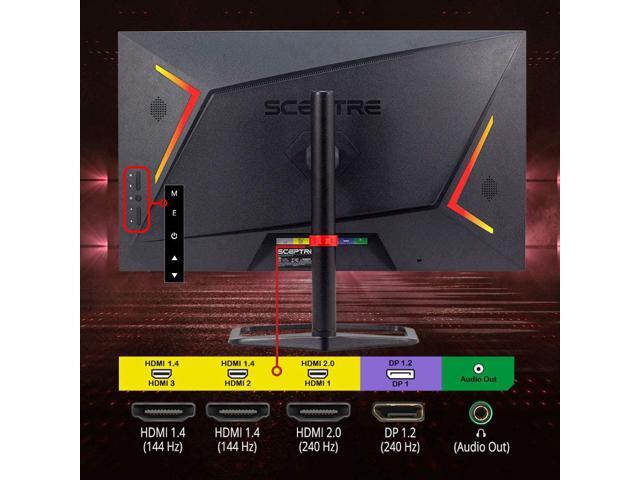 Sceptre 27 inch 240Hz 1080p Gaming Monitor AMD FreeSync Premium HDMI DisplayPort, Height Adjustable Build-in Speakers Gunmetal Black 2021...