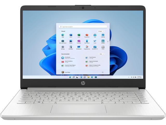 HP 14-fq0033dx 14' HD Laptop AMD Ryzen 3 3250U 2.6 GHz up to 3.5 GHz AMD Radeon 8GB DDR4-2400 RAM 128GB SATA 3 M.2 SSD Windows 11 Home in S mode -...